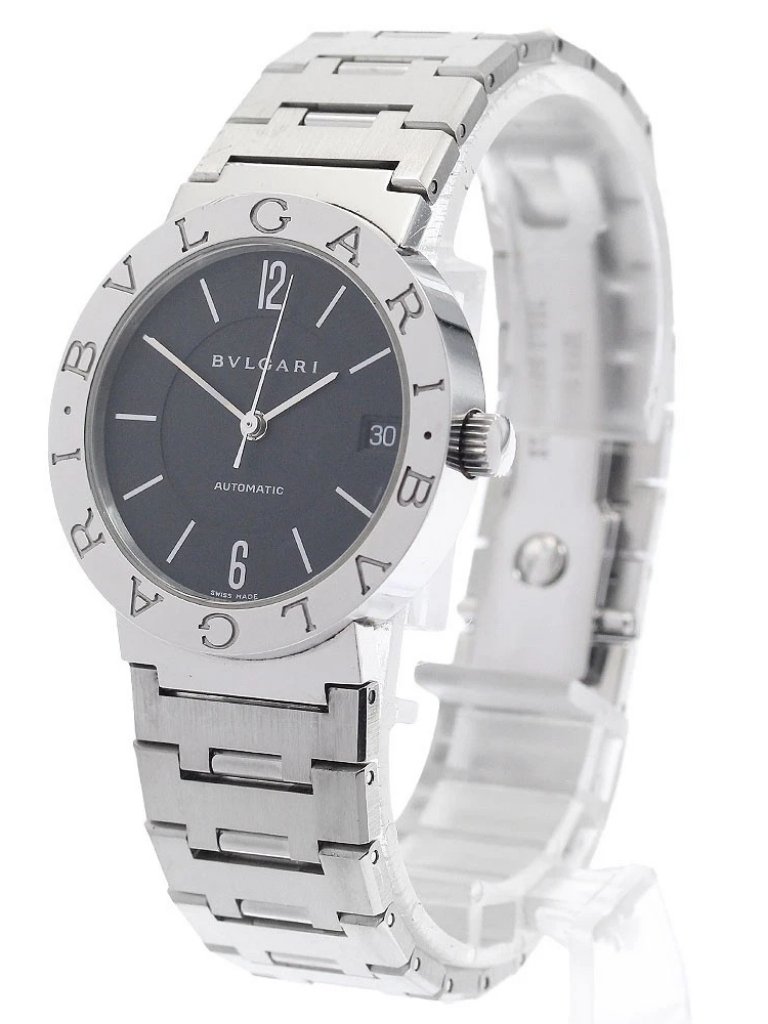 Bvlgari Bvlgaribvlgari Bb33ss Date Black Dial Automatic Mens Watch938053